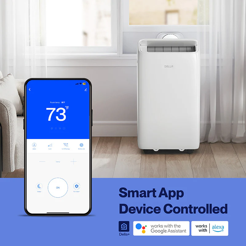 DELLA 14,000 BTU Inverter Ultra Quiet Portable AC for Rooms Up to 450 Sq. Ft. - Image 5