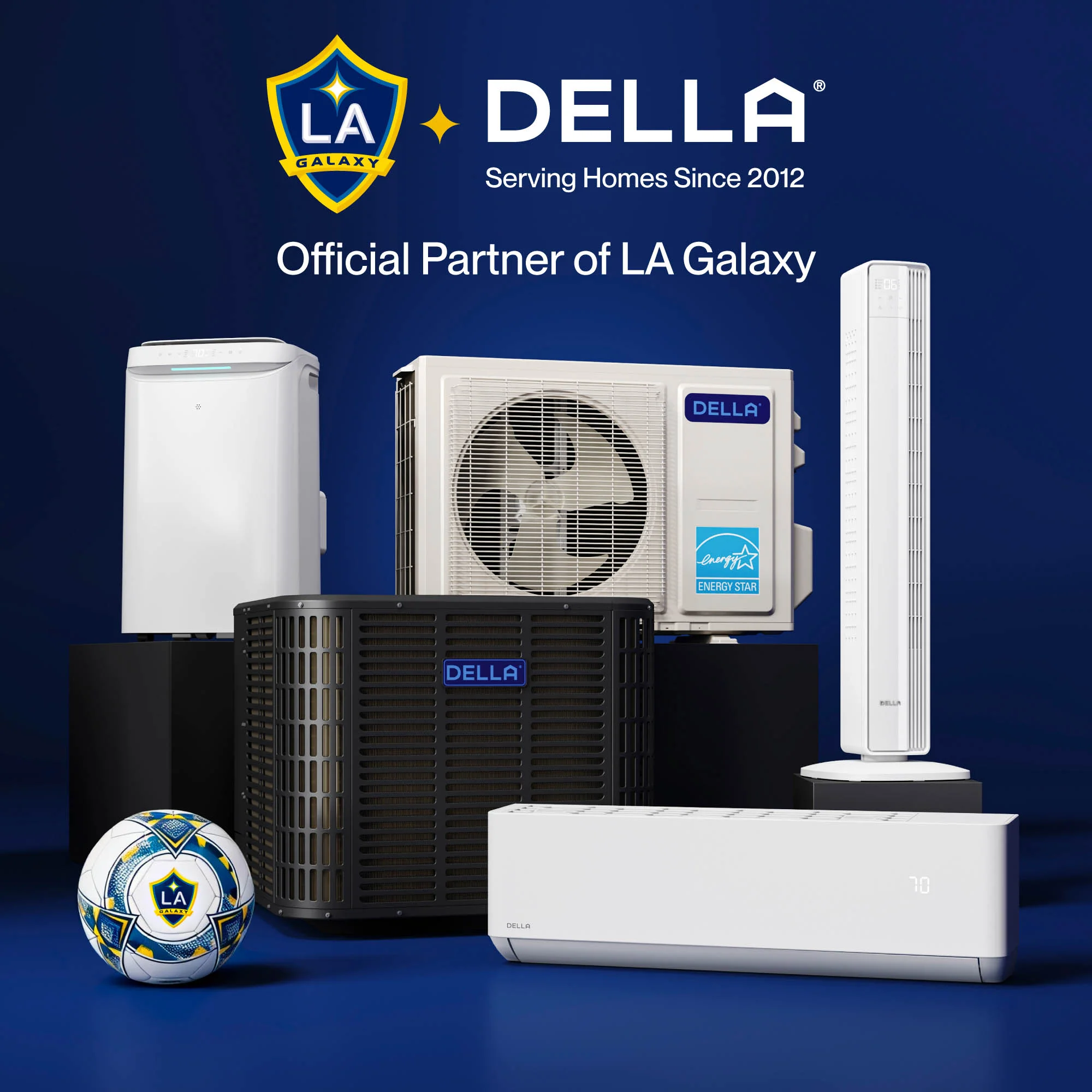 DELLA 12,000 BTU Smart Portable Air Conditioner for Rooms Up to 350 Sq. Ft. - Image 3
