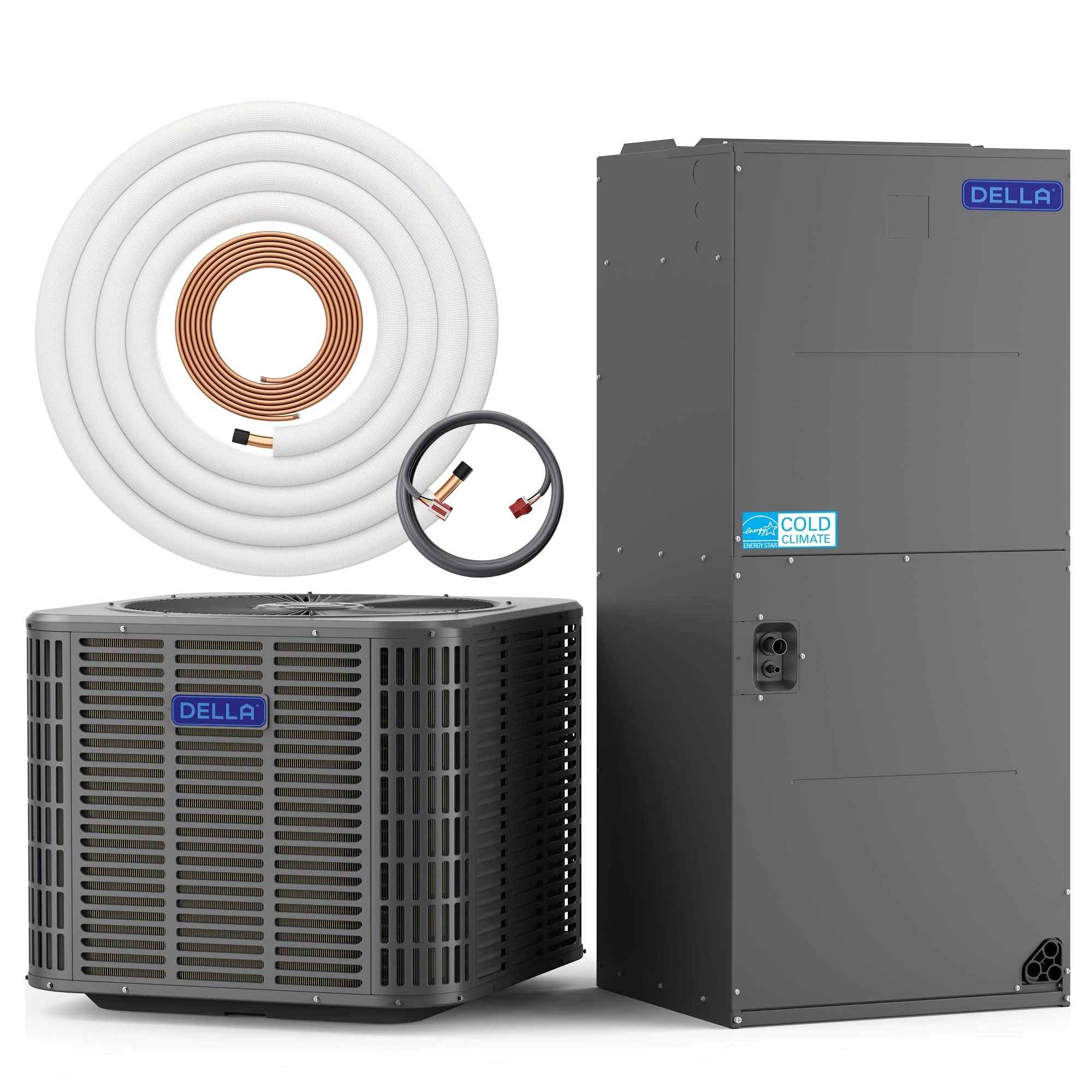 DELLA 24,000 BTU 18 SEER2 Ducted Central Air Conditioner with Air Handler - Image 28