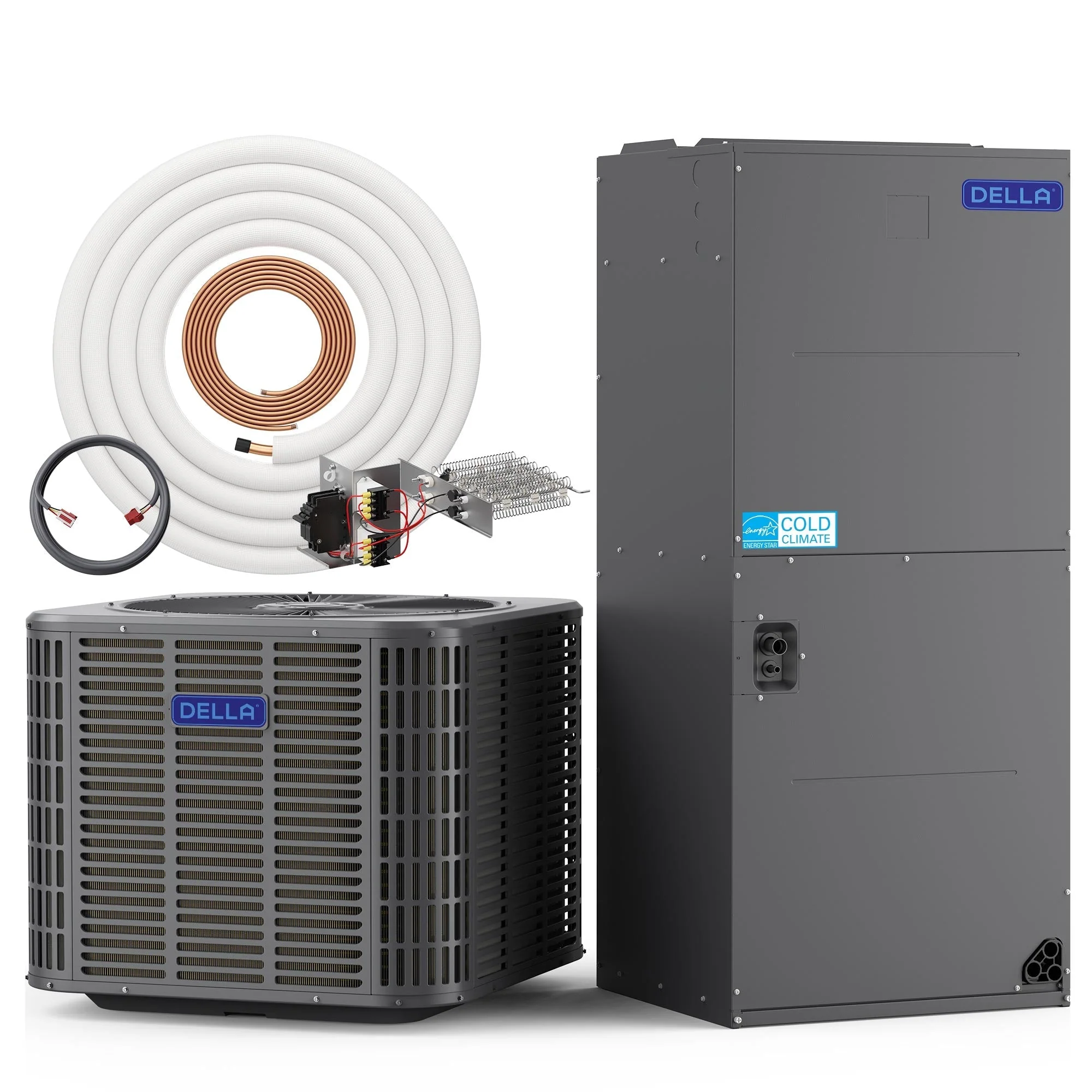 DELLA 24,000 BTU 18 SEER2 Ducted Central Air Conditioner with Air Handler - Image 46