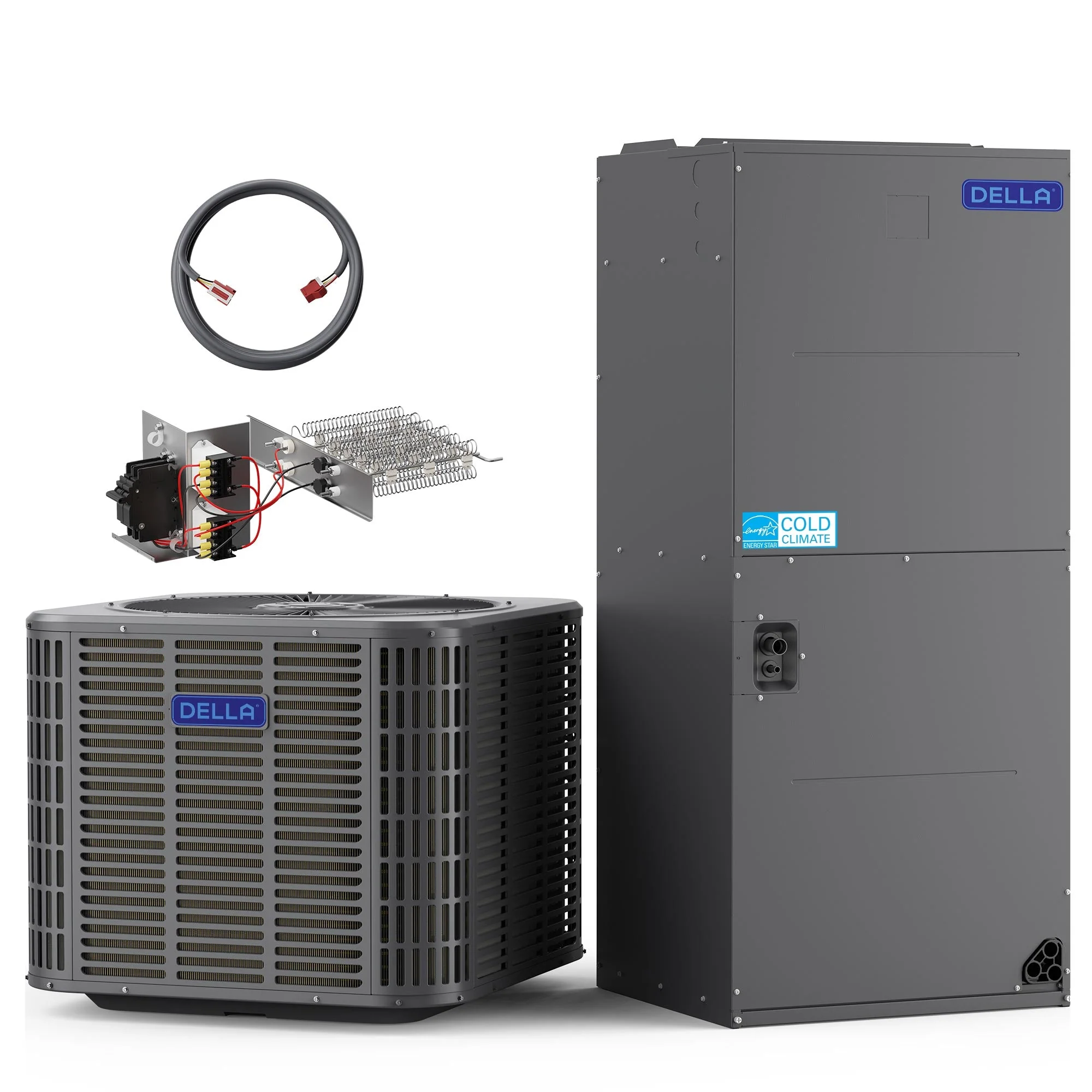 DELLA 34,000 BTU 19 SEER2 Ducted Central Air Conditioner with Air Handler - Image 10