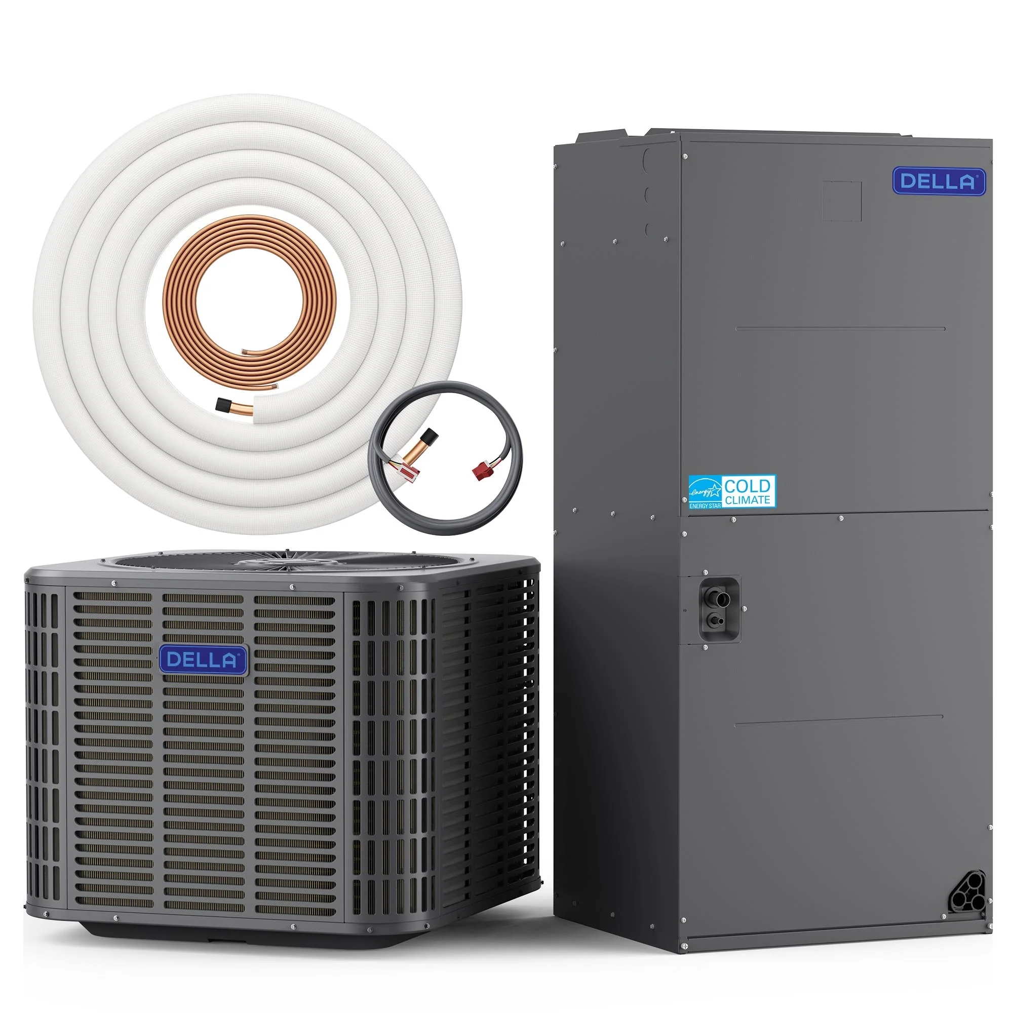 DELLA 47,000 BTU 18 SEER2 Ducted Central Air Conditioner with Air Handler - Image 28