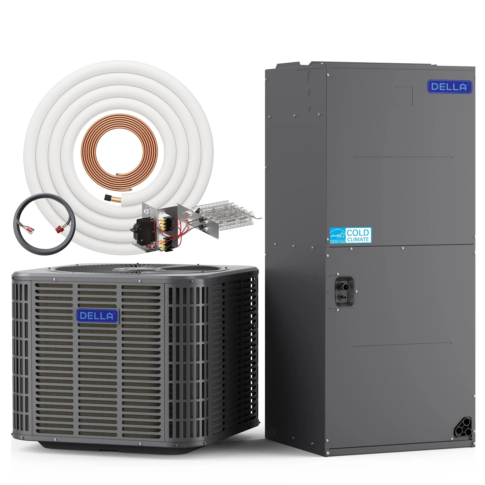 DELLA 47,000 BTU 18 SEER2 Ducted Central Air Conditioner with Air Handler - Image 64