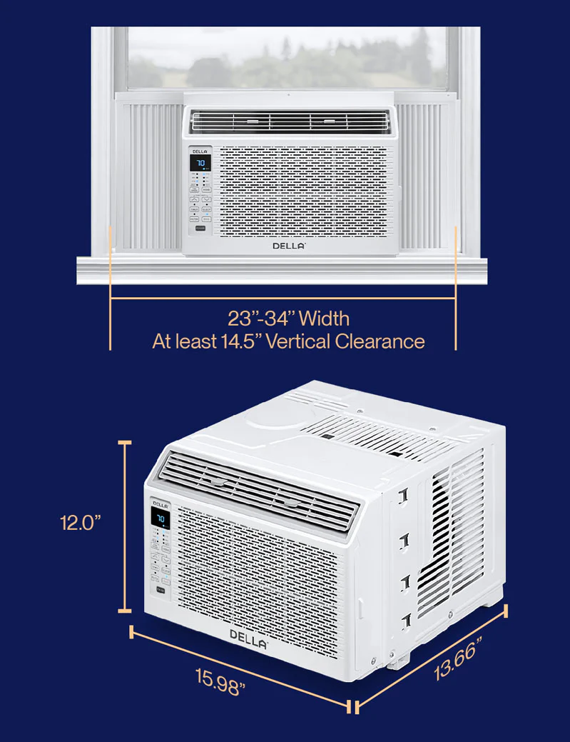 DELLA 5000 BTU Window Air Conditioner with GEO Location, WIFI & Remote Controls, Cools Up to 150 Sq. Ft. - Image 7
