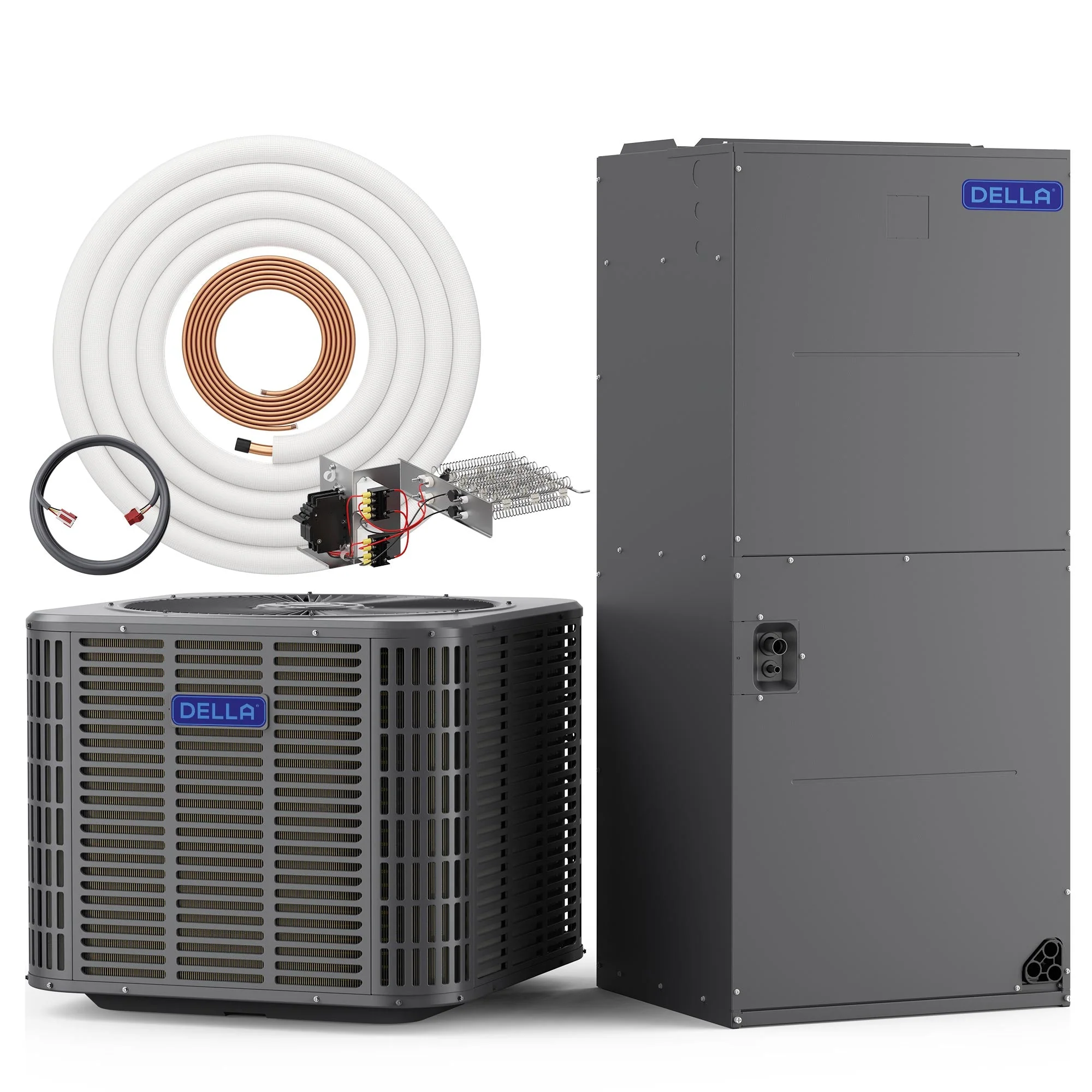 DELLA 53,000 BTU 17 SEER2 Ducted Central Air Conditioner with Air Handler - Image 46