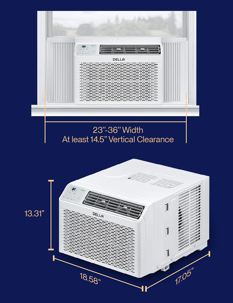 DELLA Fenestra Series 8000 BTU Smart Window Air Conditioner, Cools Up to 350 Sq. Ft - Image 7