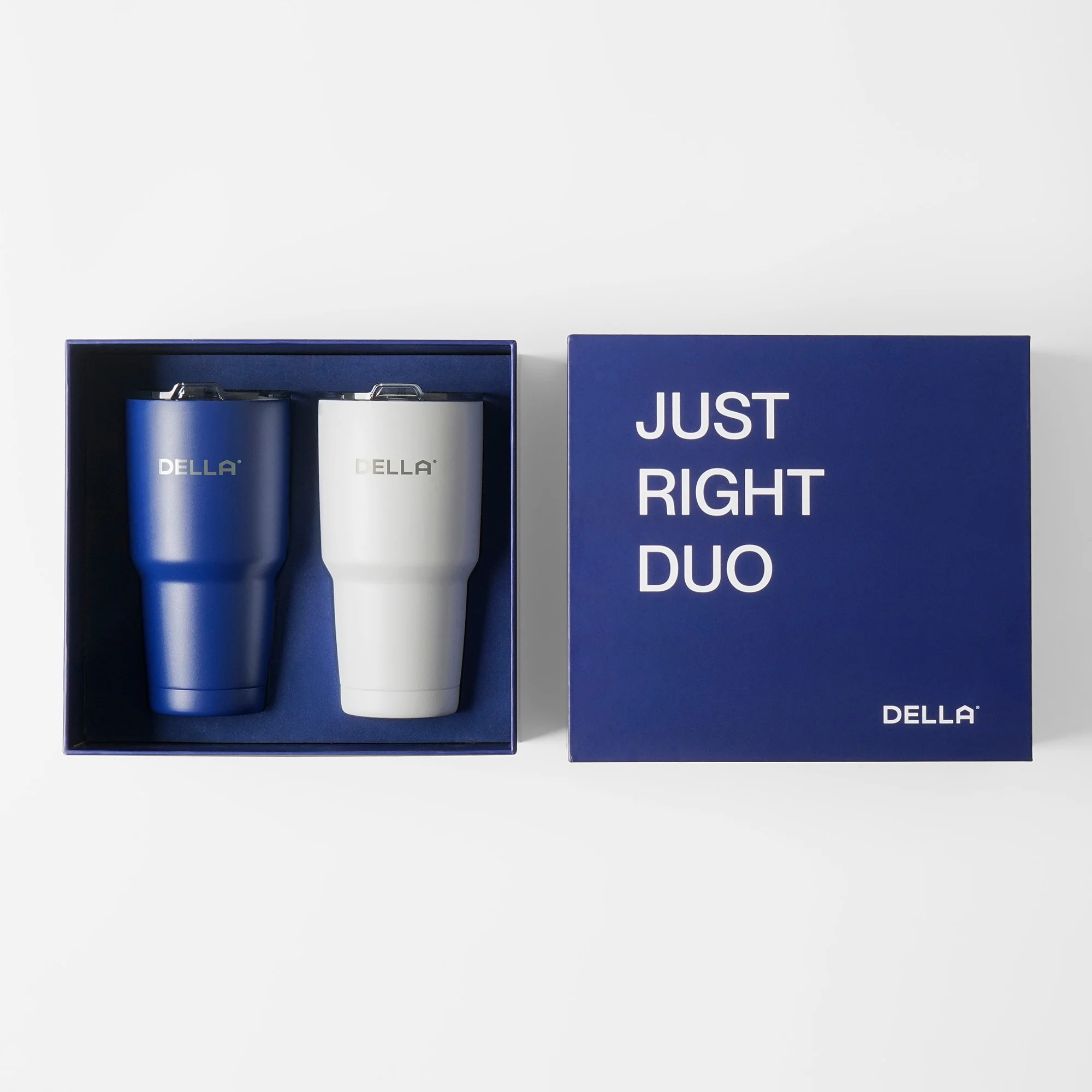 Della Tumbler Set (Blue + White) – 2pcs - Image 3