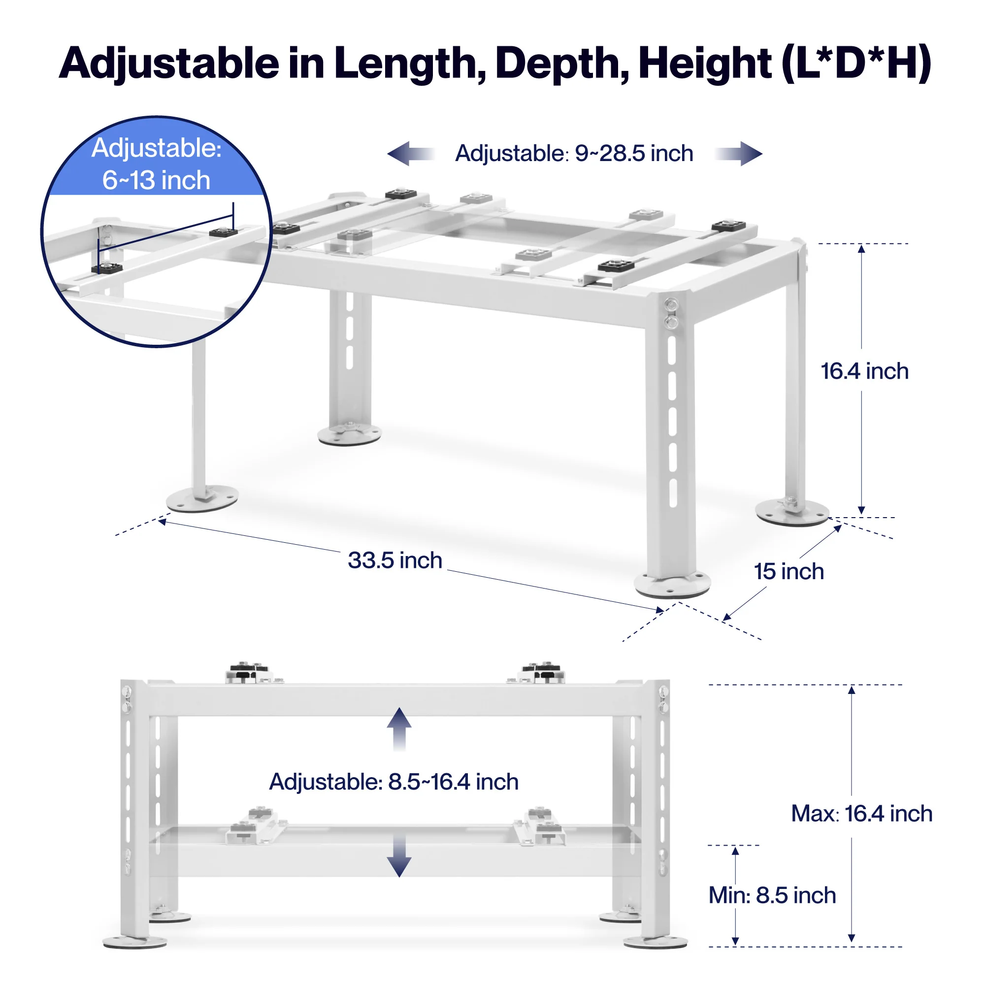 DELLA Ground Stand Bracket for 9000-18000 BTU Mini Split - Image 3