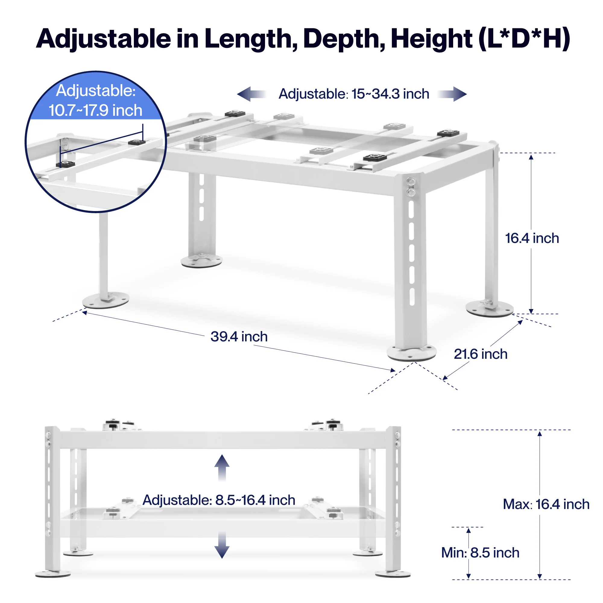 DELLA Ground Stand Bracket for 9000-45000 BTU Mini Split - Image 3