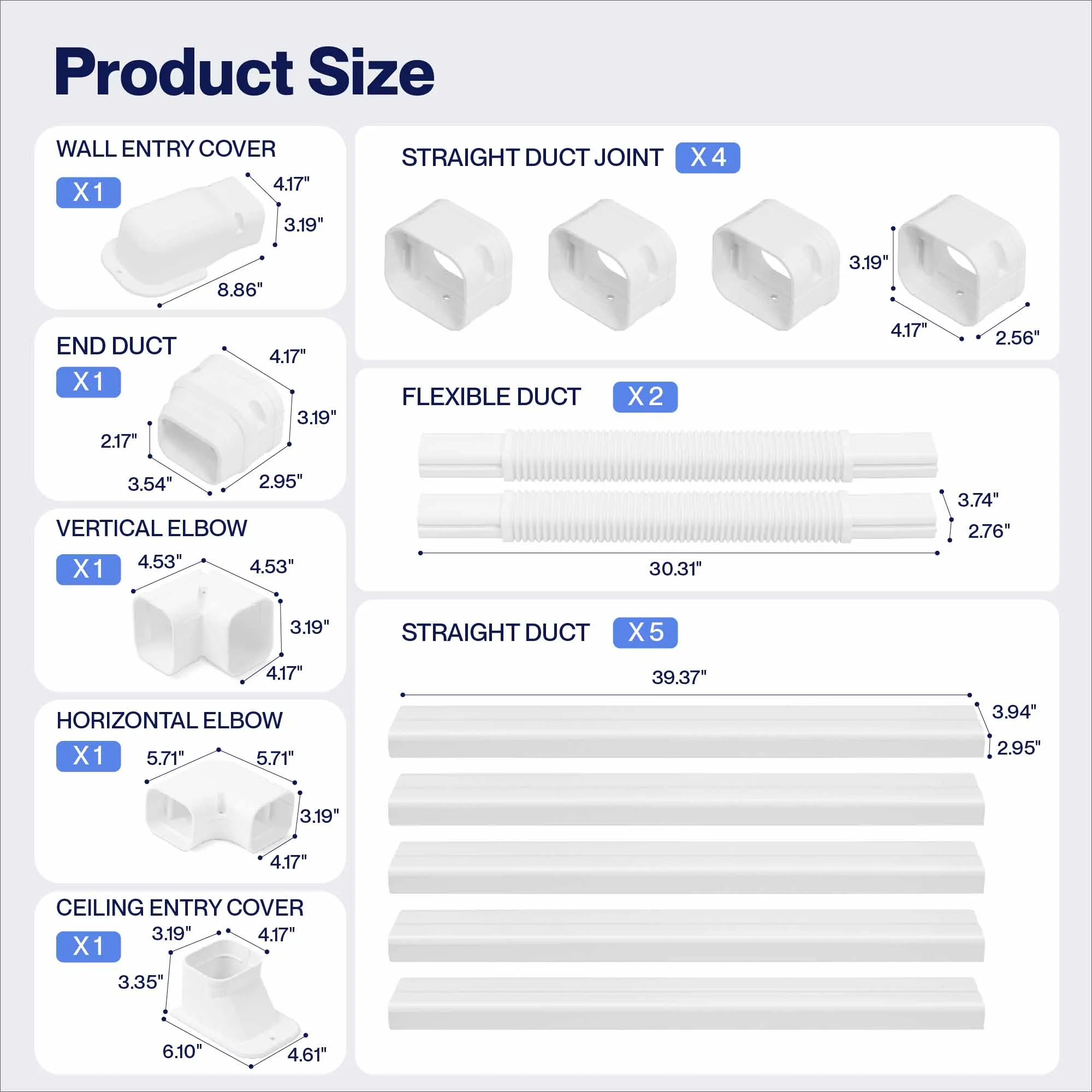 DELLA Mini Split Line Set Cover with Flexible Duct - Image 41