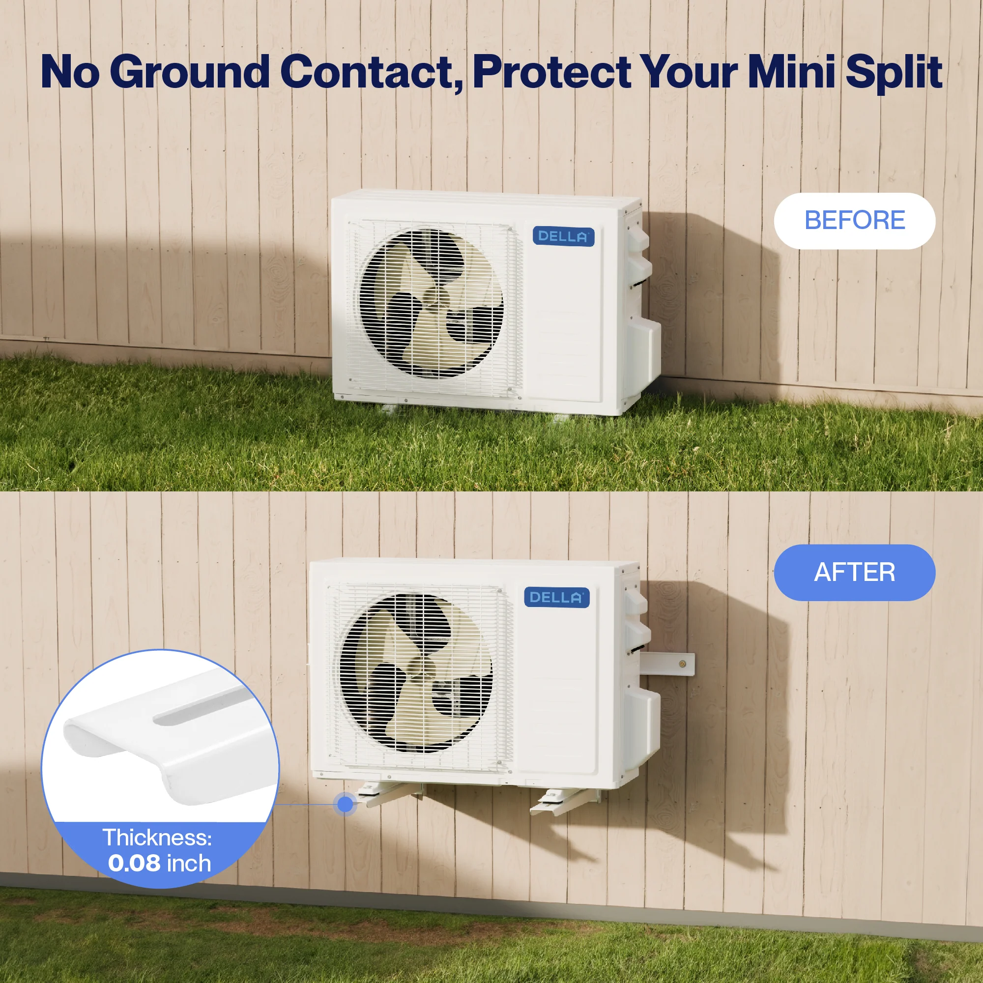 DELLA Wall Mounting Bracket for 6000-36000 BTU Mini Split - Image 6