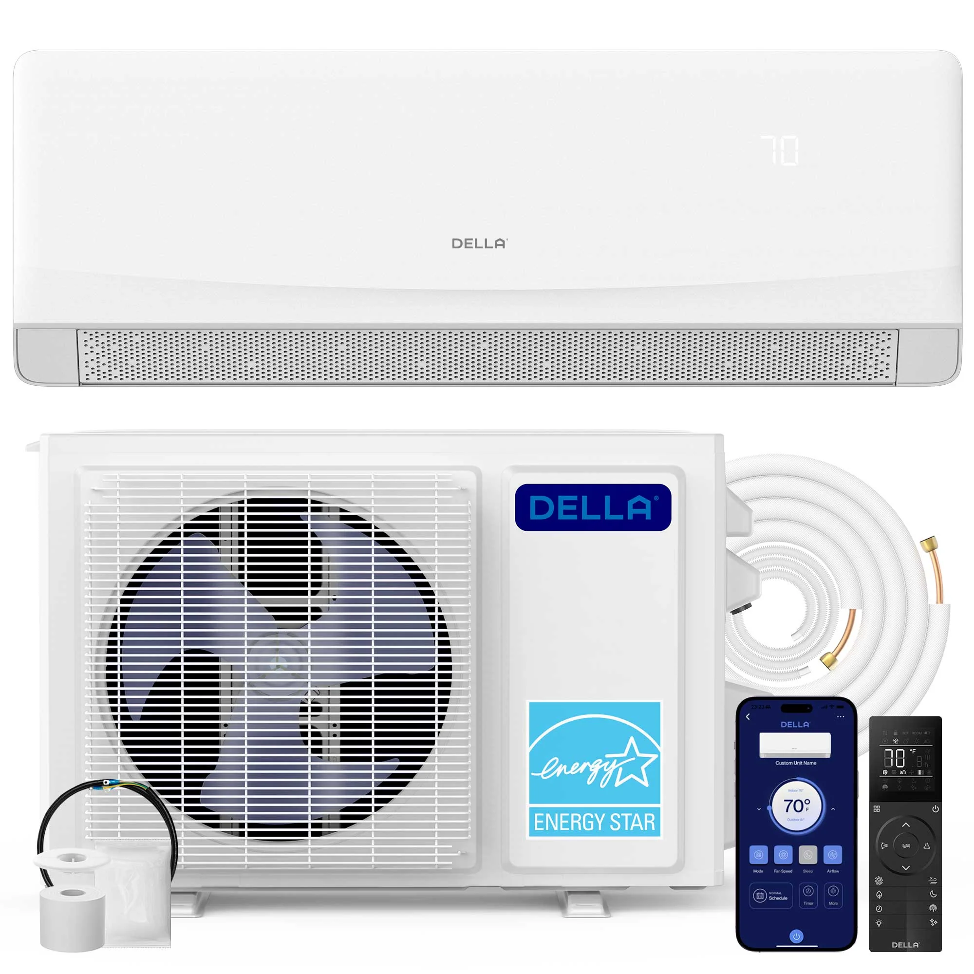DELLA Serena CloudAir Series 12000 BTU 22 SEER2 Mini Split Heat Pump AC - Up to 550 Sq.Ft. - Image 11