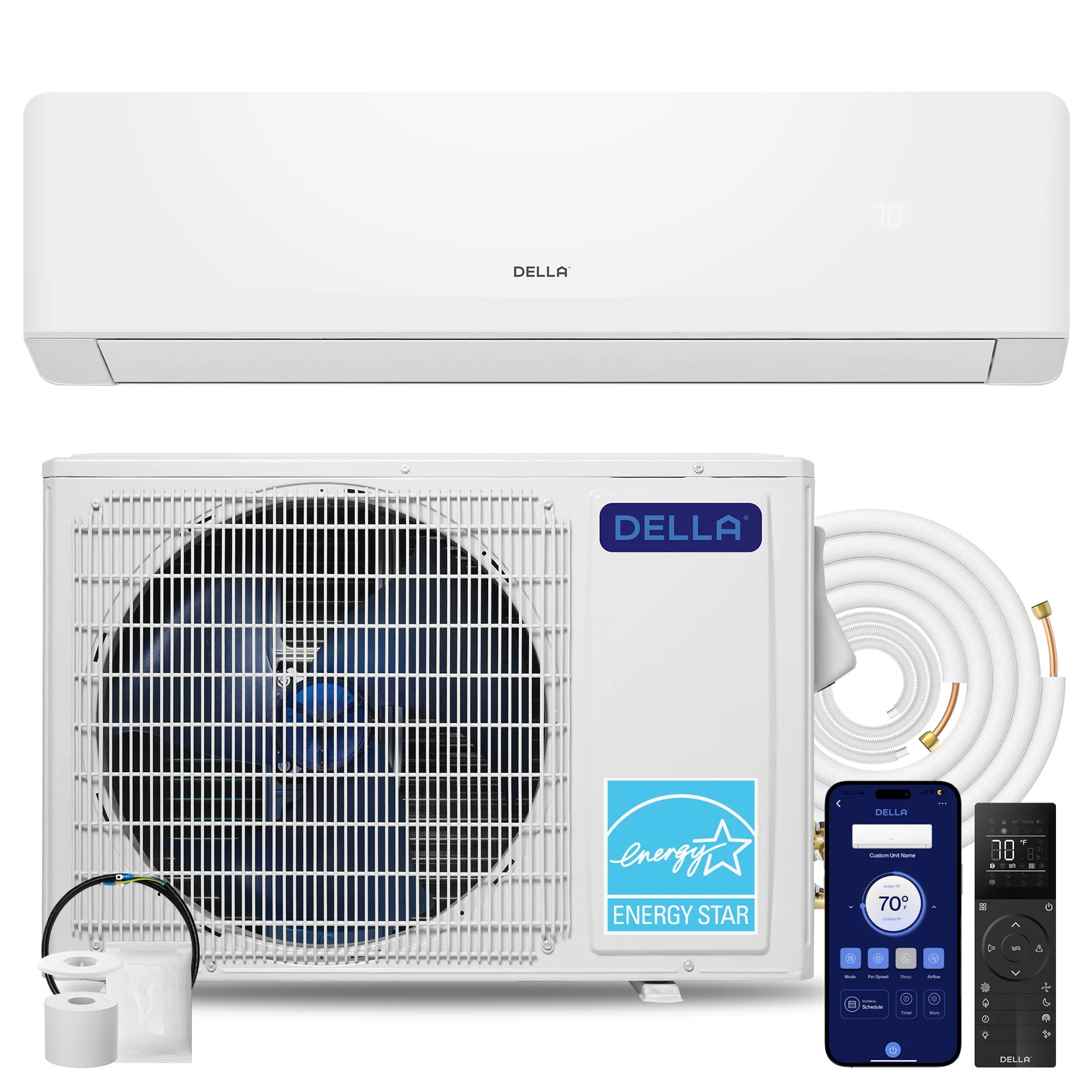 DELLA Serena Series 12000 BTU 22 SEER2 Mini-Split Heat Pump AC - Up to 550 Sq.Ft. - Image 11
